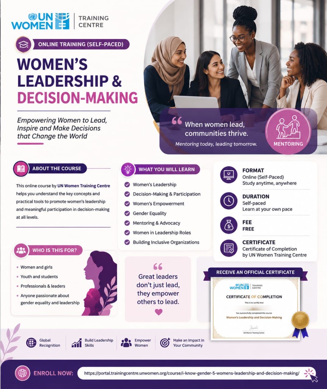 UN WOMEN | WOMEN’S LEADERSHIP & DECISION-MAKING 🌸